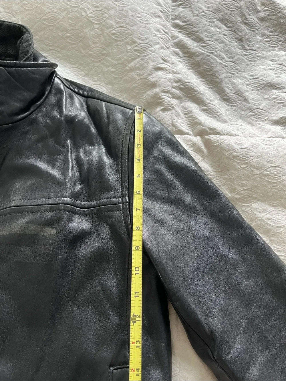 Andrew Marc New York Men's Black Leather Zip-Front Jacket size medium